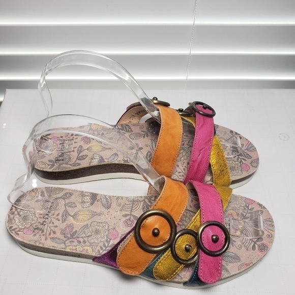 Think! Shik 3 Band Multi-color Open Toe Sandals - Picture 3 of 11